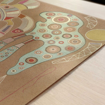 Untitled (1941) by Wassily Kandinsky – Art Print - Close-up detail of the art print