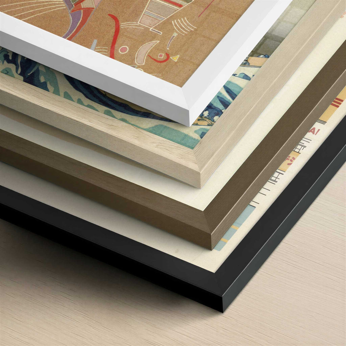 Untitled (1941) by Wassily Kandinsky – Art Print - Close-up detail of the different frames