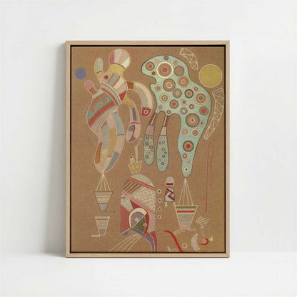 Framed Canvas - Framed canvas in oak color frame