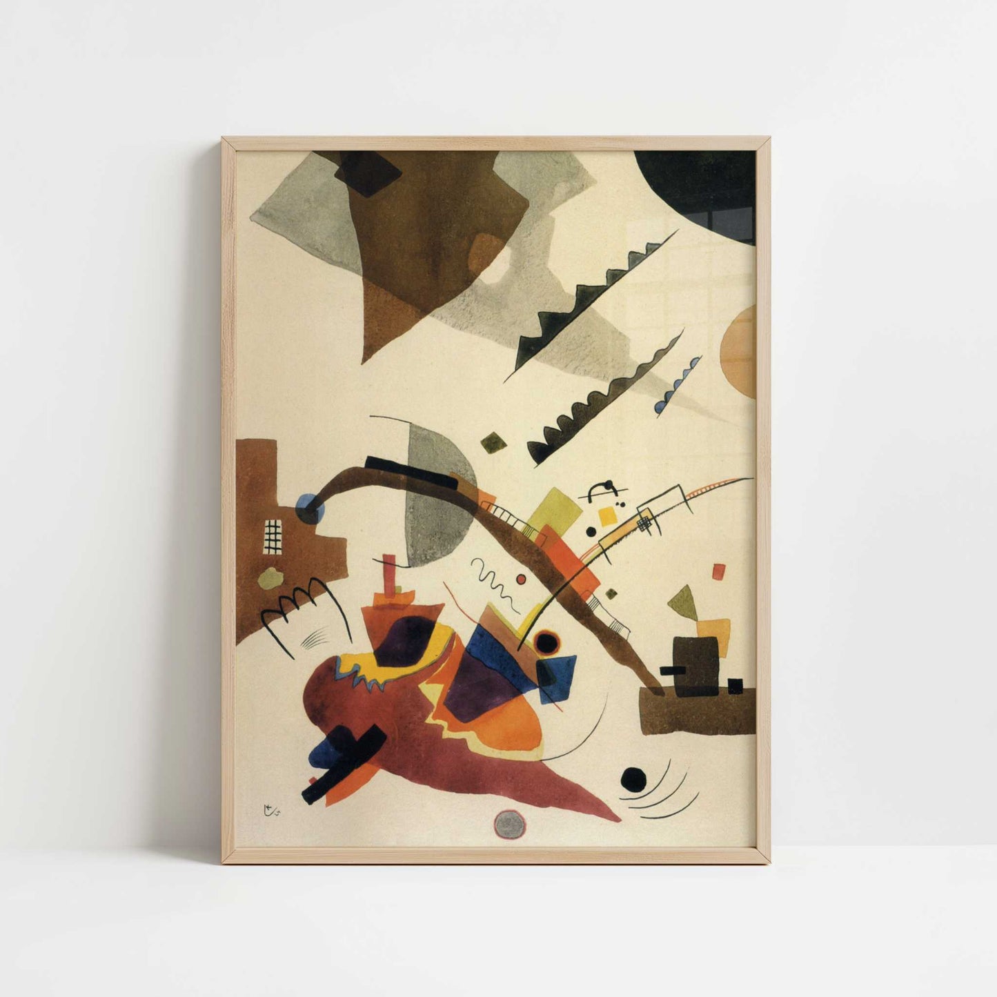 Vibration (1924) by Wassily Kandinsky – Art Print - Art print in oak frame