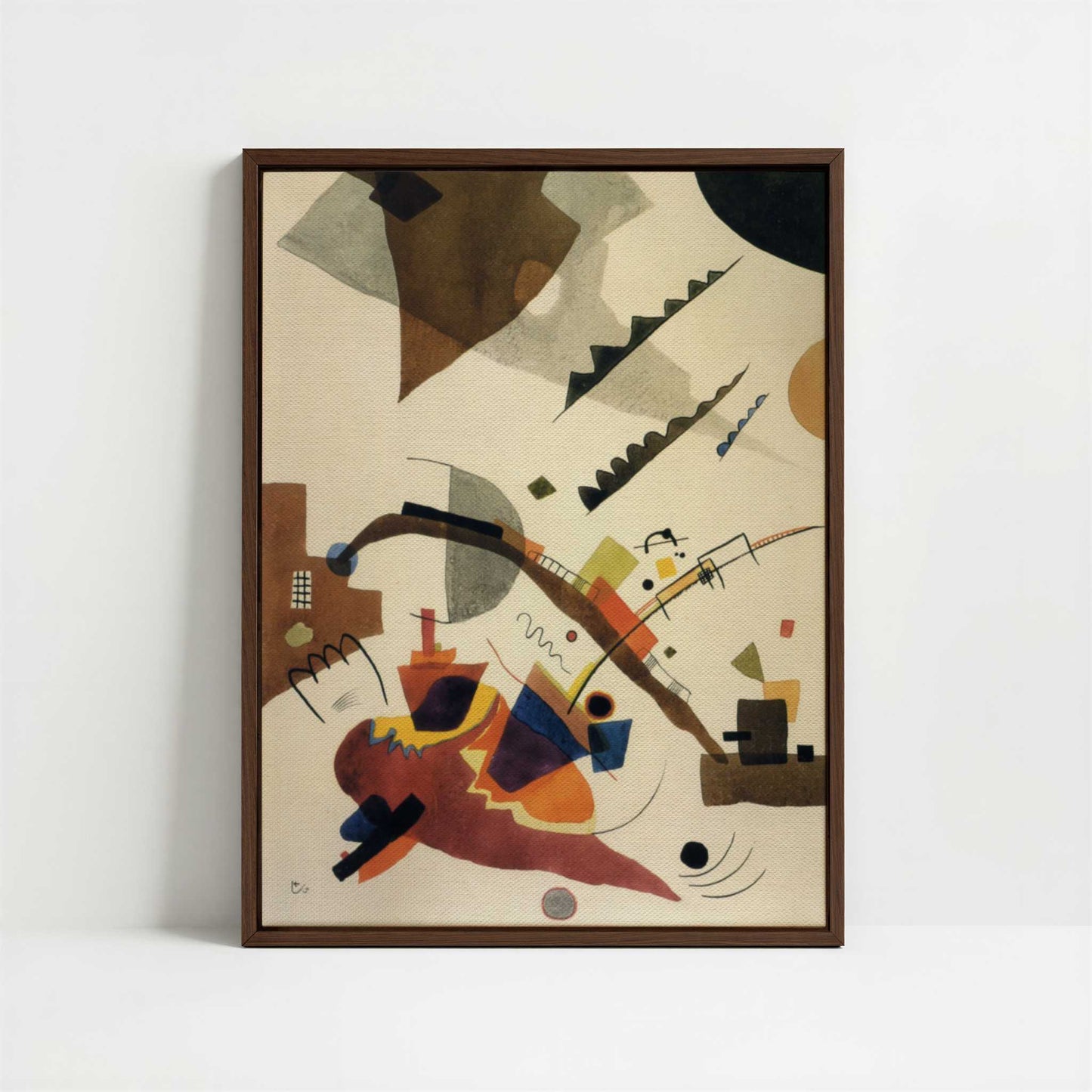 Framed Canvas - Framed canvas in dark wood color frame