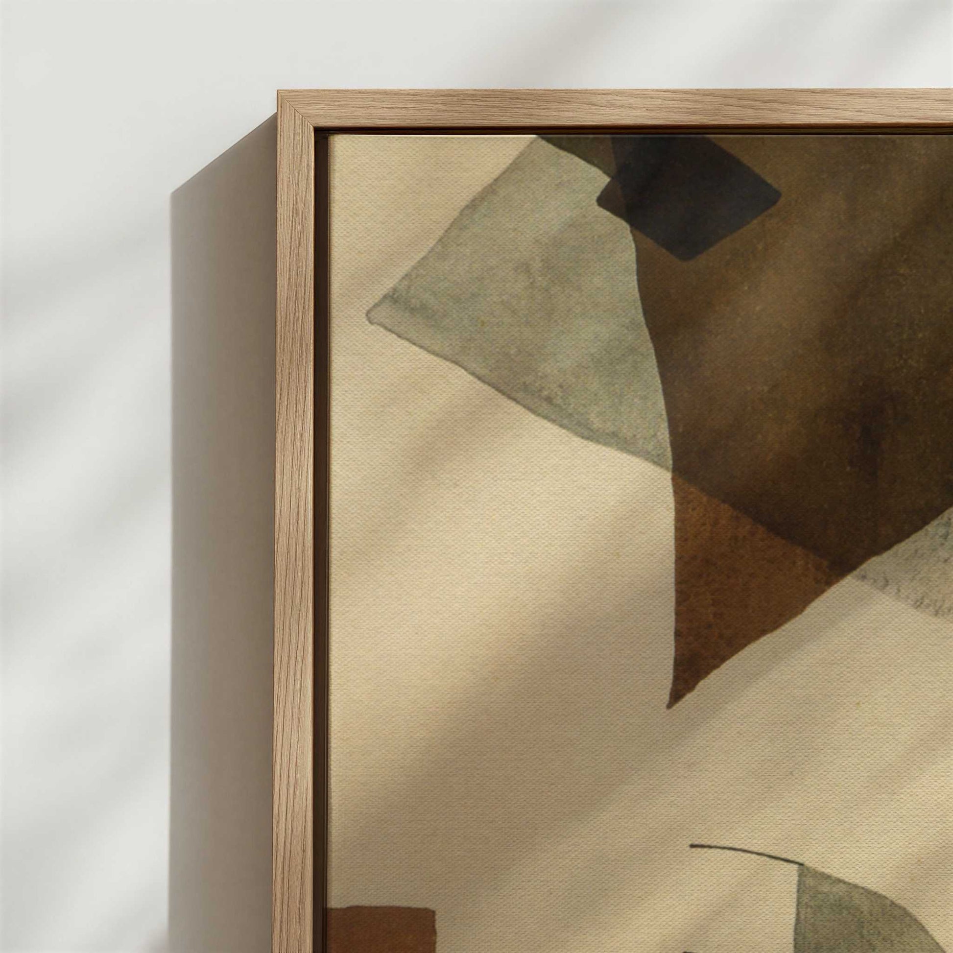 Framed Canvas - Close-up detail and texture of the framed canvas