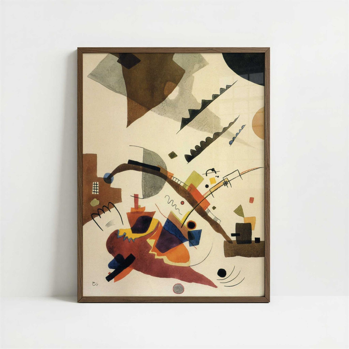 Vibration (1924) by Wassily Kandinsky – Art Print - Art print in dark wood frame