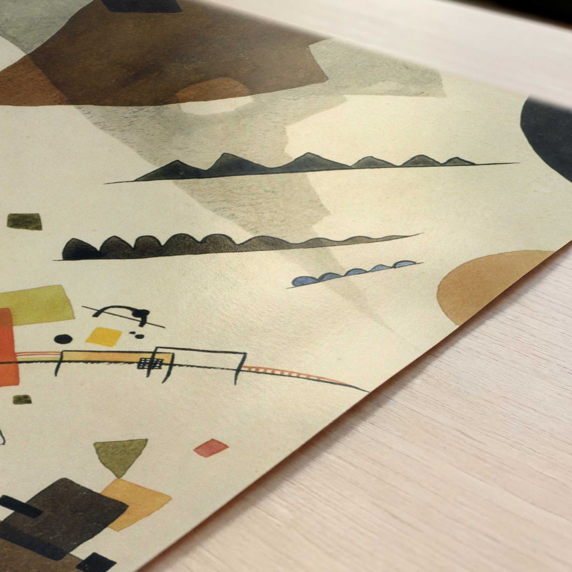 Vibration (1924) by Wassily Kandinsky – Art Print - Close-up detail of the art print