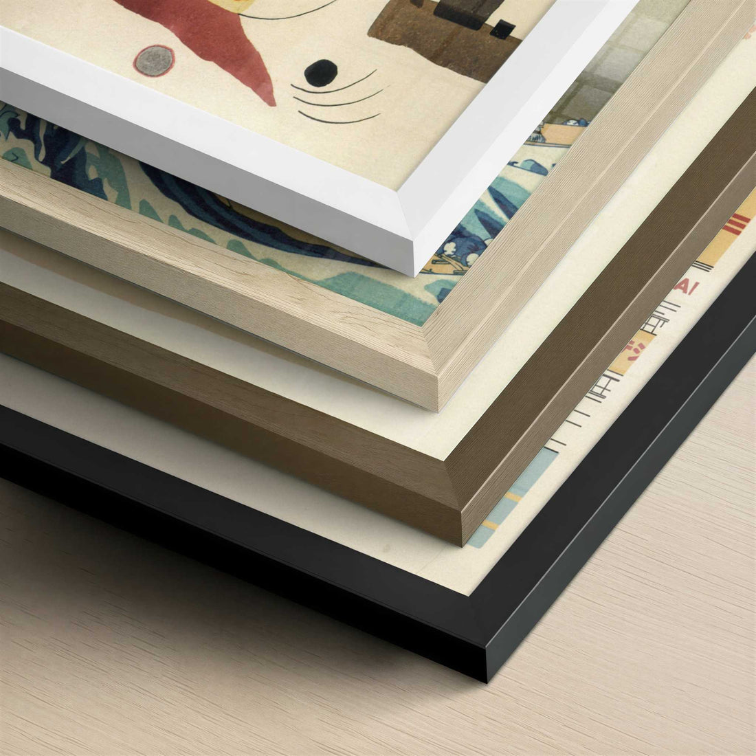 Vibration (1924) by Wassily Kandinsky – Art Print - Close-up detail of the different frames