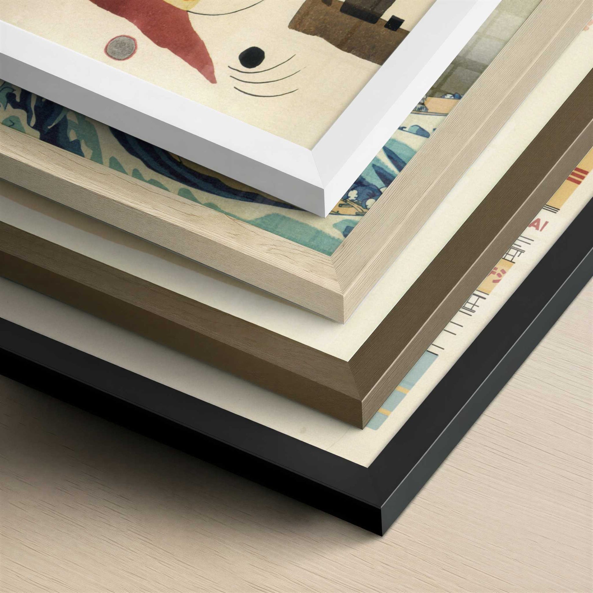 Vibration (1924) by Wassily Kandinsky – Art Print - Close-up detail of the different frames