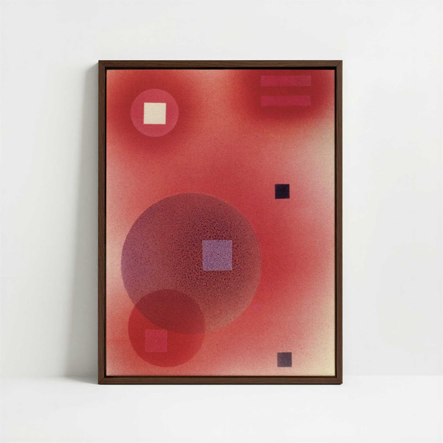 Framed Canvas - Framed canvas in dark wood color frame