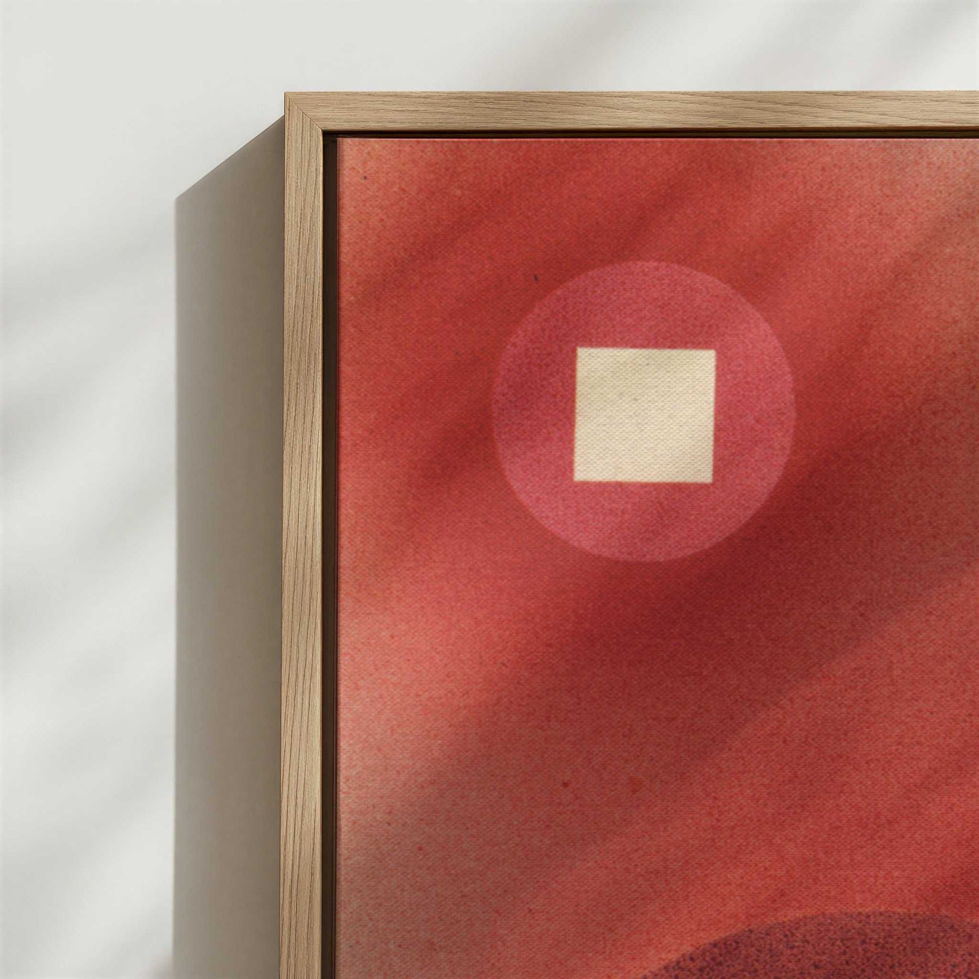 Framed Canvas - Close-up detail and texture of the framed canvas