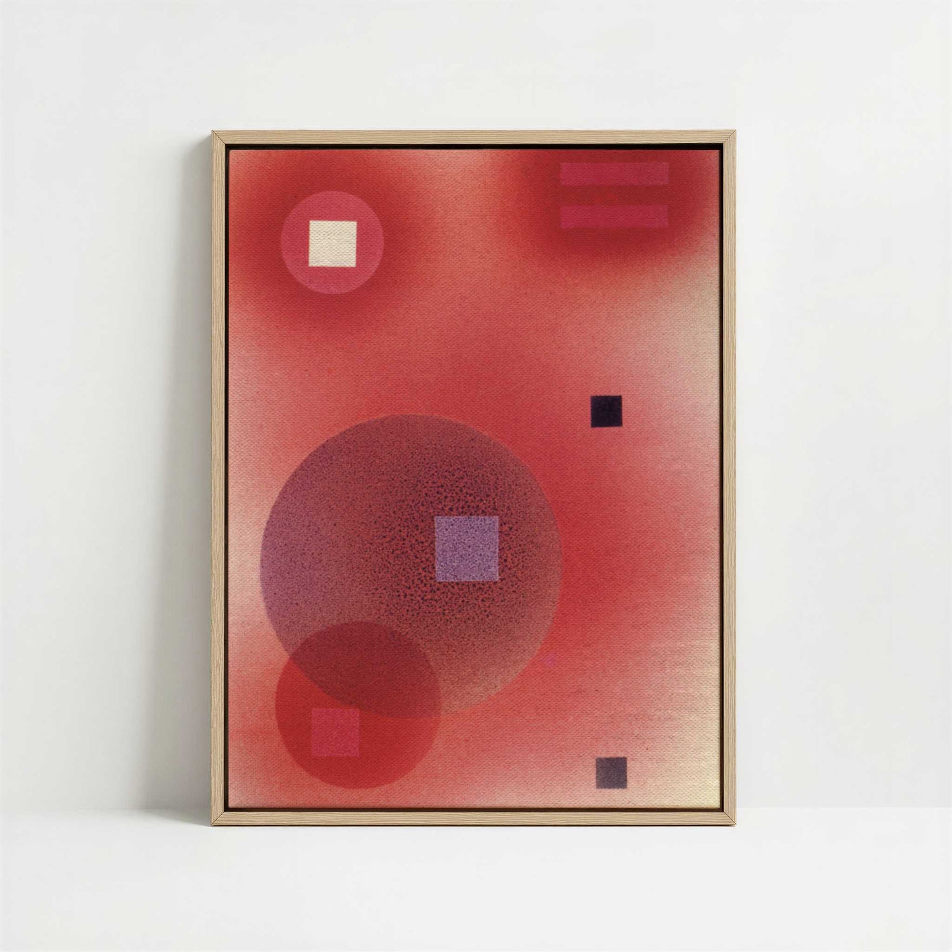 Framed Canvas - Framed canvas in oak color frame