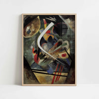 White Stroke (1920) by Wassily Kandinsky – Art Print - Art print in oak frame