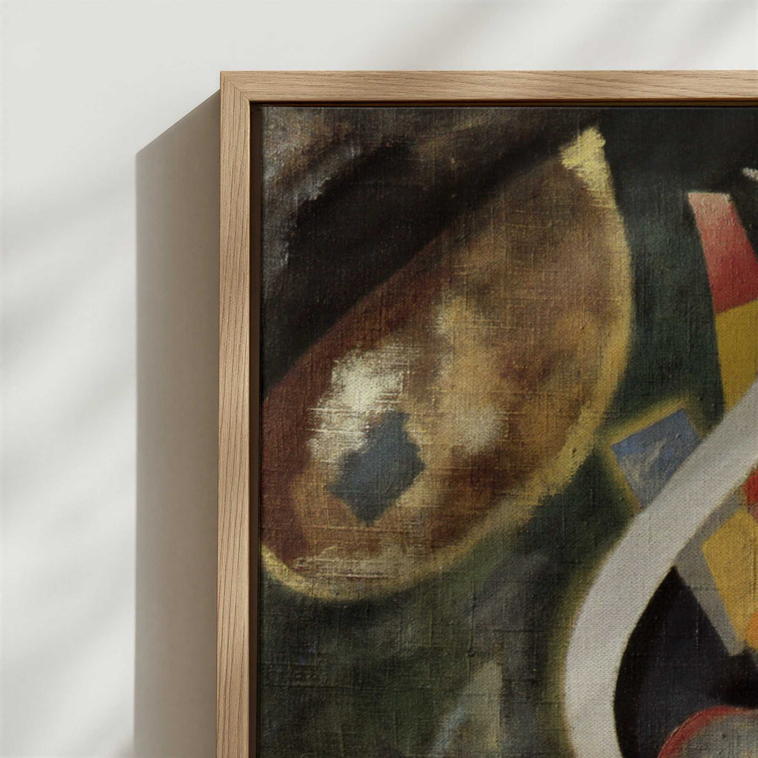 Framed Canvas - Close-up detail and texture of the framed canvas