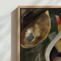 Framed Canvas - Close-up detail and texture of the framed canvas