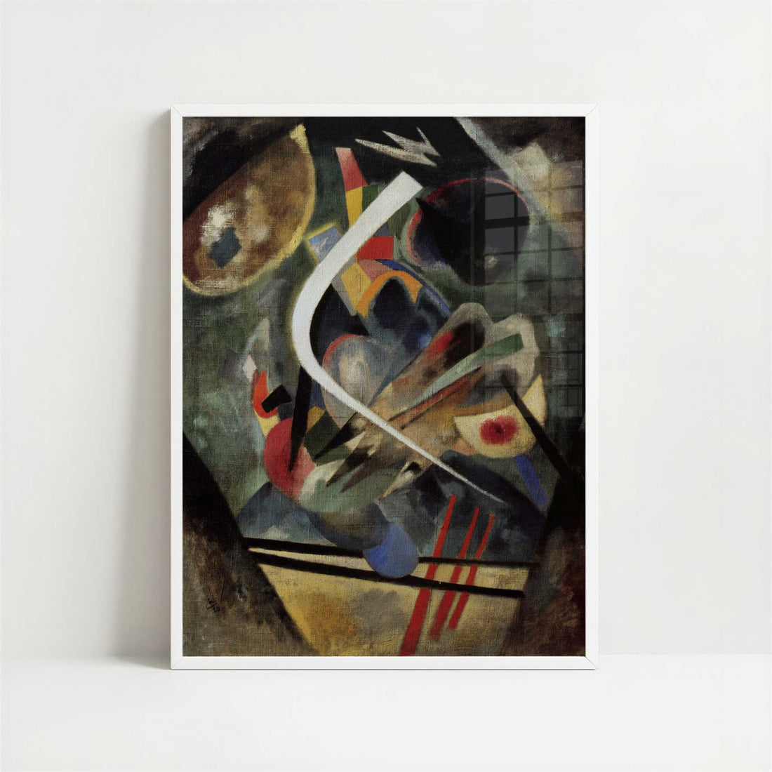 White Stroke (1920) by Wassily Kandinsky – Art Print - Art print in white frame