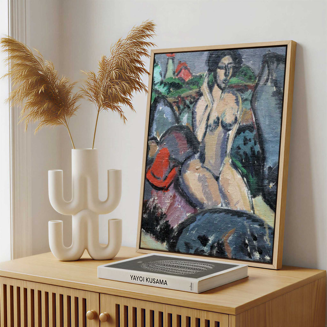 Framed Canvas - Framed canvas in a stylish interior setting