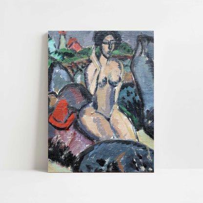 Bather between Rocks (1912) by Ernst Ludwig Kirchner – Art Print - Unframed art print
