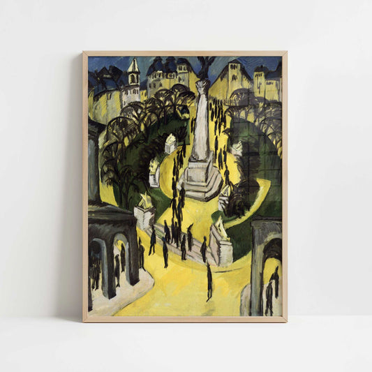 Belle-Alliance-Platz, Berlin (1914) by Ernst Ludwig Kirchner – Art Print - Art print in oak frame