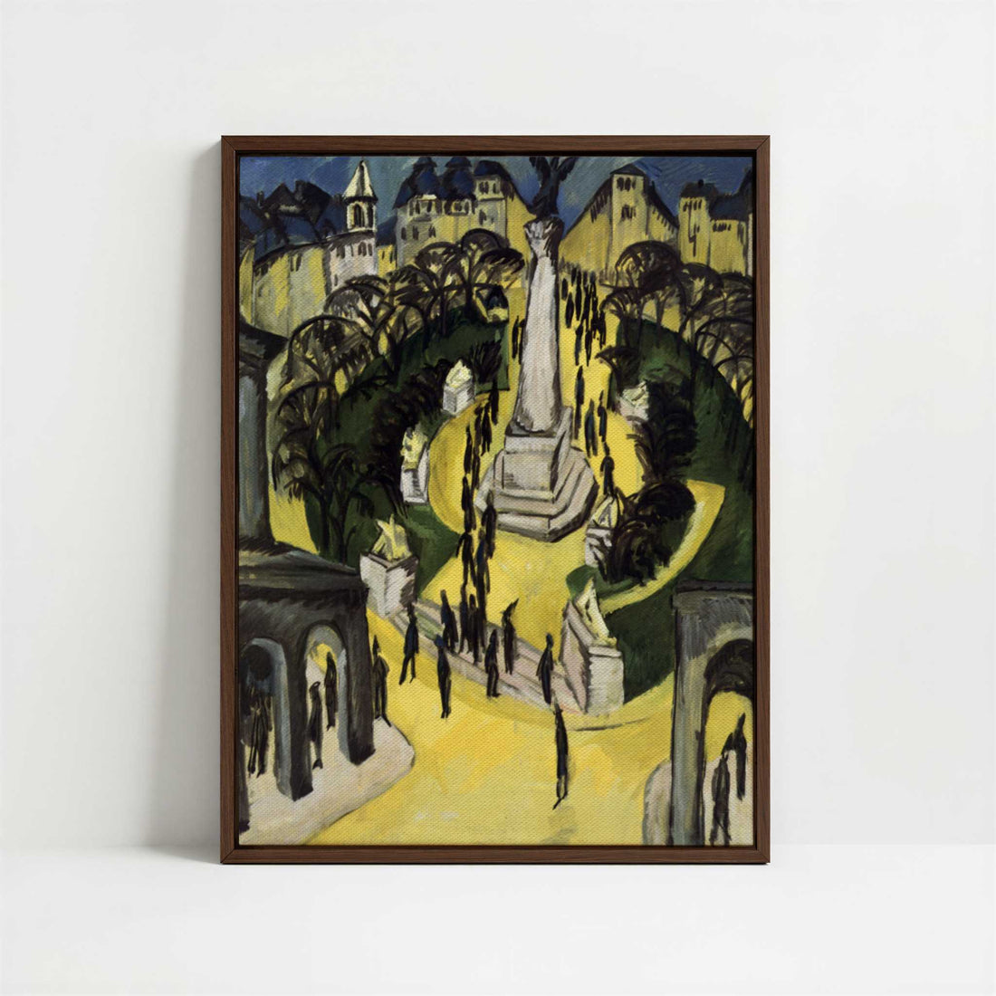 Framed Canvas - Framed canvas in dark wood color frame