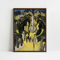 Framed Canvas - Framed canvas in dark wood color frame
