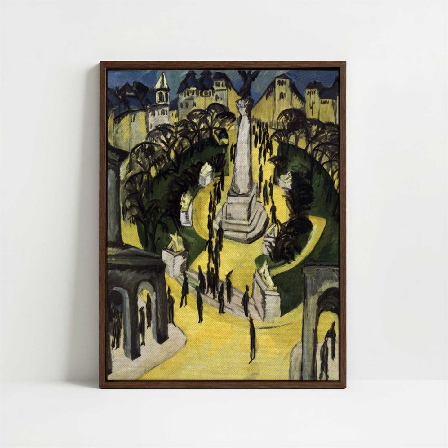 Framed Canvas - Framed canvas in dark wood color frame