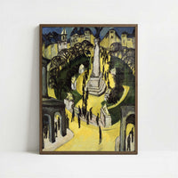 Belle-Alliance-Platz, Berlin (1914) by Ernst Ludwig Kirchner – Art Print - Art print in dark wood frame