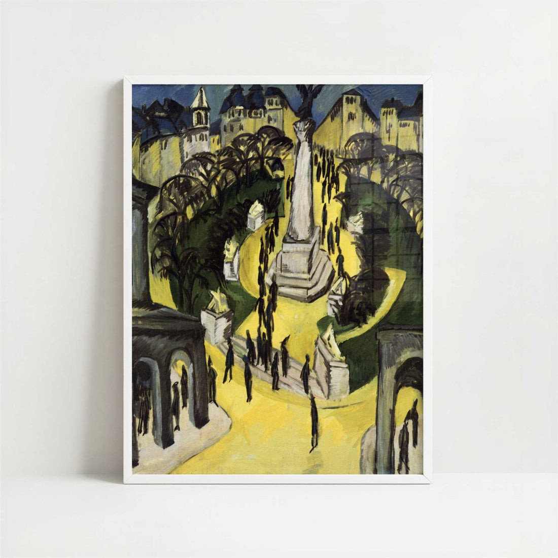 Belle-Alliance-Platz, Berlin (1914) by Ernst Ludwig Kirchner – Art Print - Art print in white frame