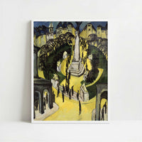 Belle-Alliance-Platz, Berlin (1914) by Ernst Ludwig Kirchner – Art Print - Art print in white frame