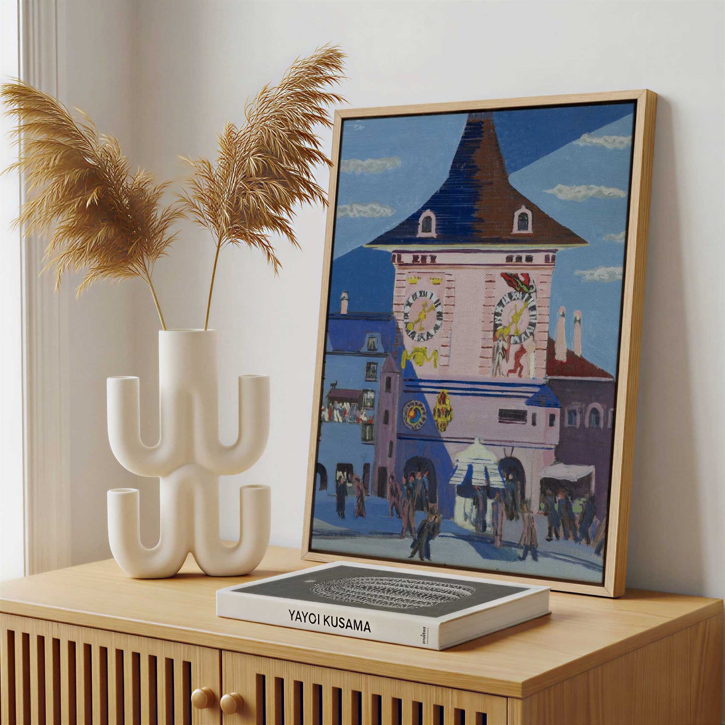 Framed Canvas - Framed canvas in a stylish interior setting
