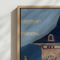 Framed Canvas - Close-up detail and texture of the framed canvas