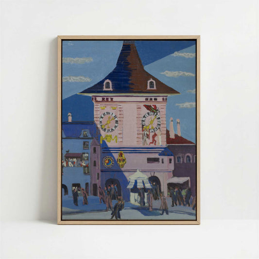 Framed Canvas - Framed canvas in oak color frame