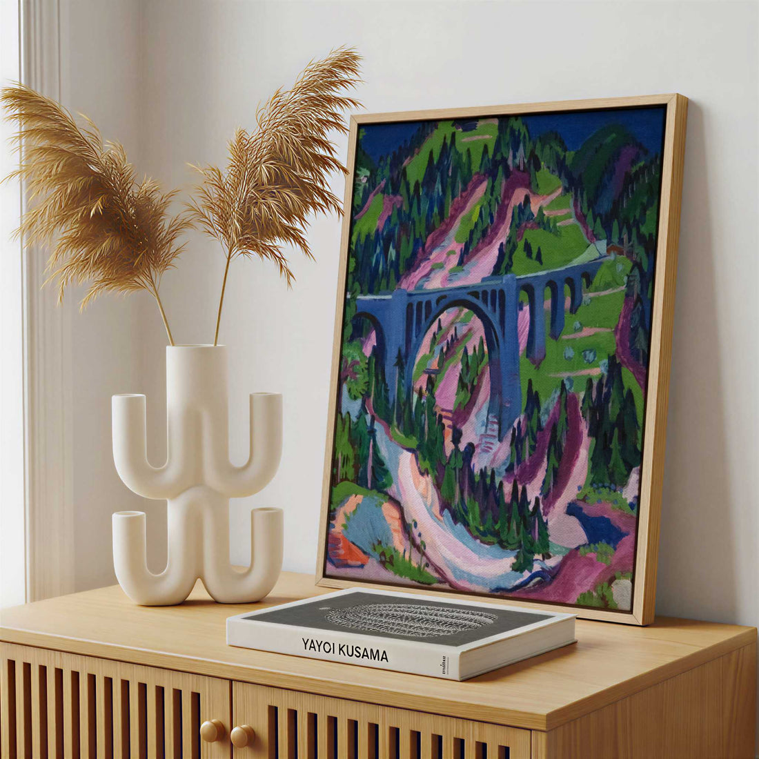 Framed Canvas - Framed canvas in a stylish interior setting