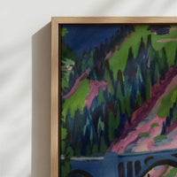 Framed Canvas - Close-up detail and texture of the framed canvas
