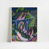 Bridge near Meadows (1926) by Ernst Ludwig Kirchner – Art Print - Art print in white frame