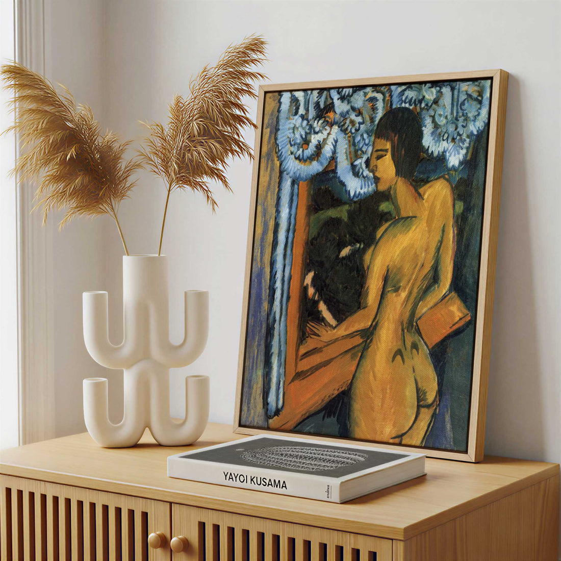 Framed Canvas - Framed canvas in a stylish interior setting
