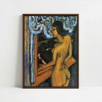 Framed Canvas - Framed canvas in dark wood color frame