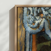 Framed Canvas - Close-up detail and texture of the framed canvas