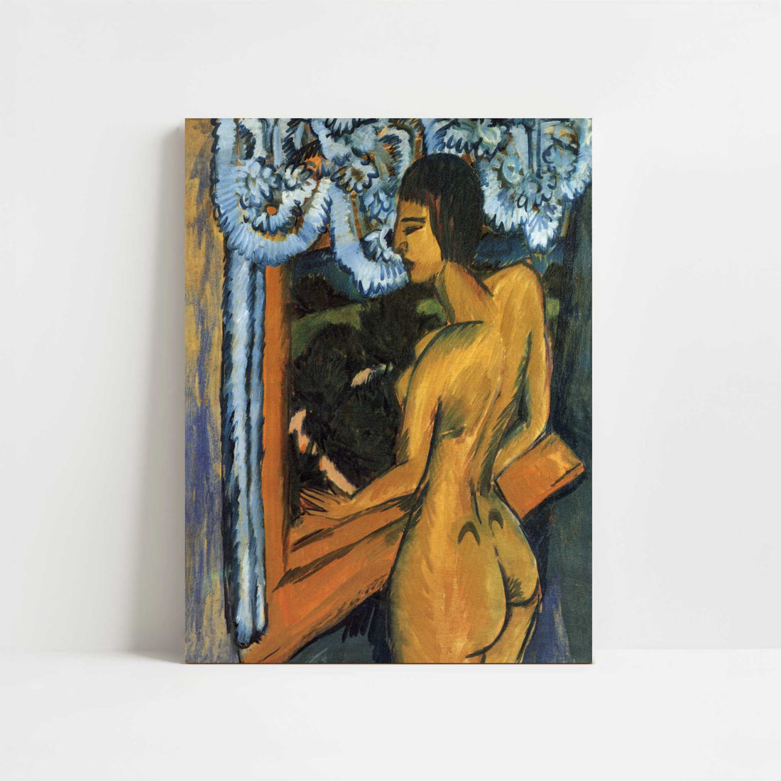 Brown Nude at the Window (1912) by Ernst Ludwig Kirchner – Art Print - Unframed art print