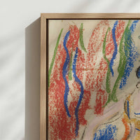 Framed Canvas - Close-up detail and texture of the framed canvas