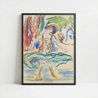 Cabaret Dancer (1908–1909) by Ernst Ludwig Kirchner – Art Print - Art print in black frame