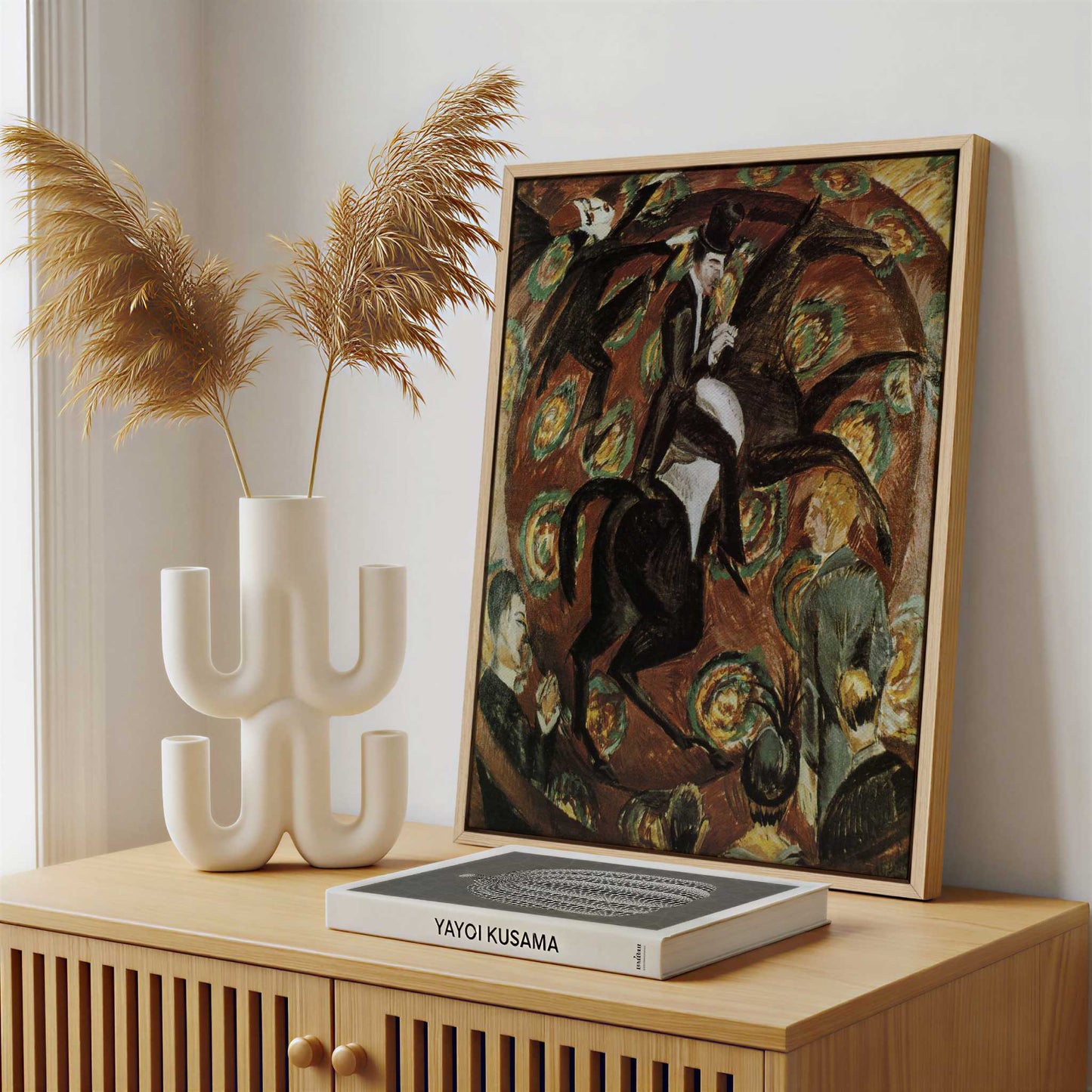 Framed Canvas - Framed canvas in a stylish interior setting