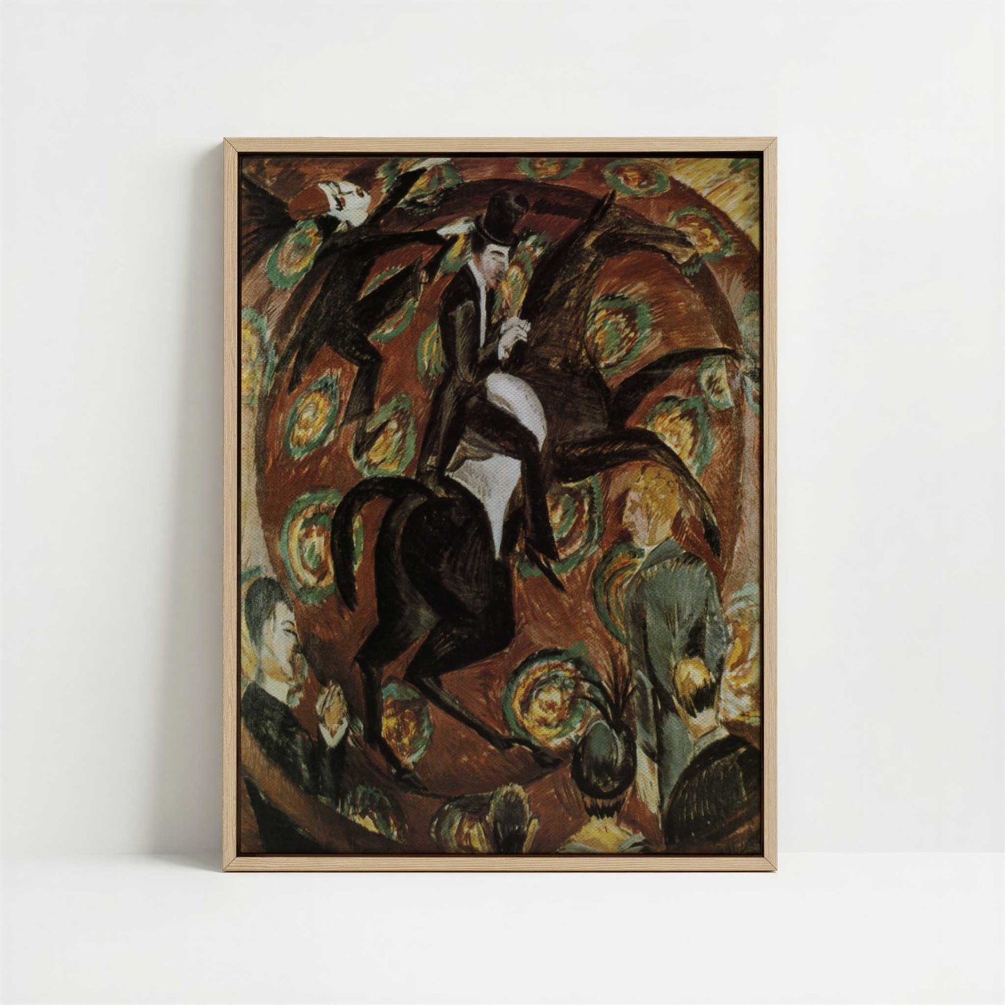 Framed Canvas - Framed canvas in oak color frame