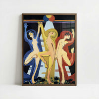 Colour Dance II (1932-34) by Ernst Ludwig Kirchner – Art Print - Art print in dark wood frame