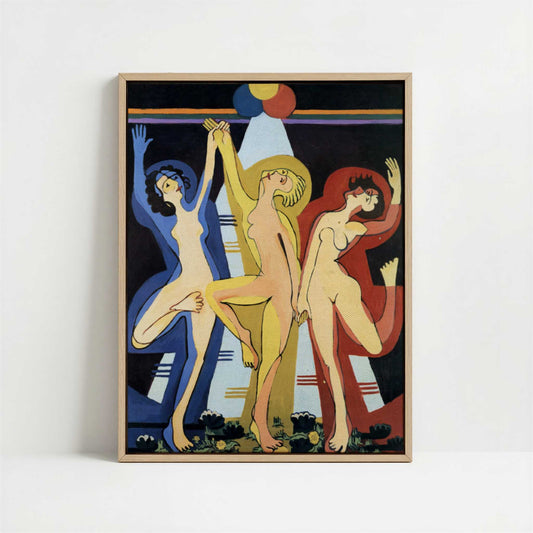 Framed Canvas - Framed canvas in oak color frame