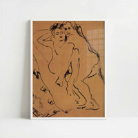 Couple (1909) by Ernst Ludwig Kirchner – Art Print - Art print in white frame