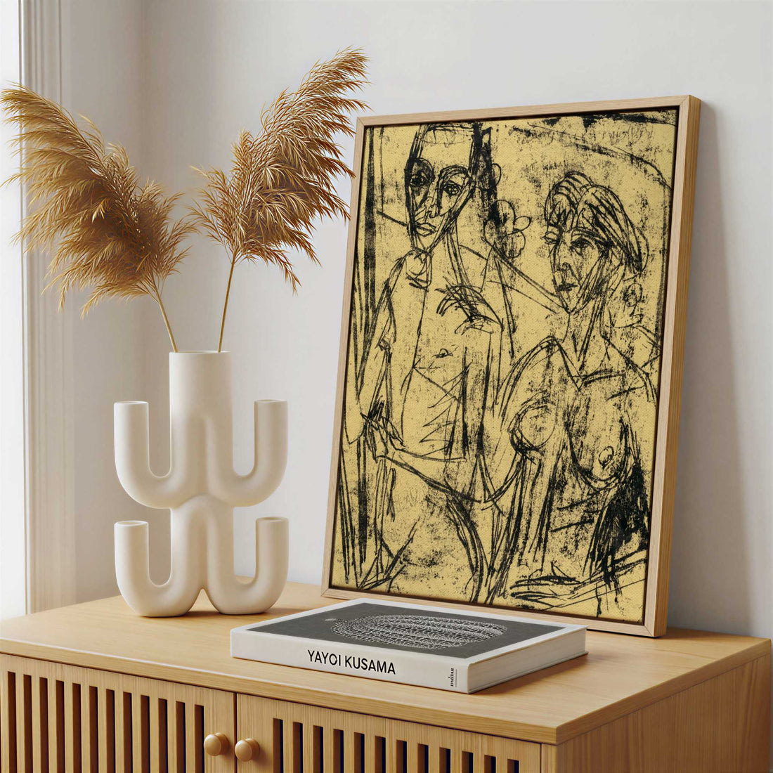 Framed Canvas - Framed canvas in a stylish interior setting