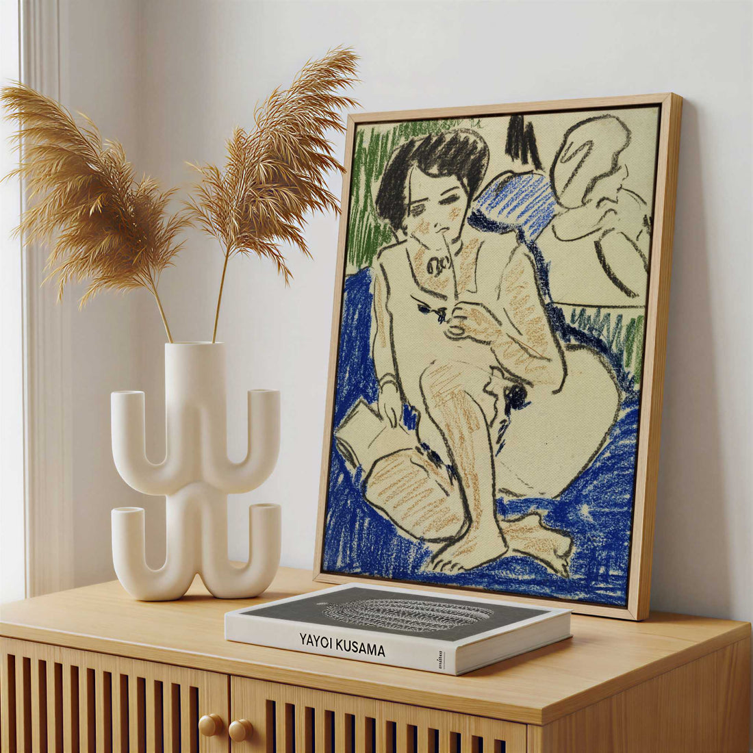 Framed Canvas - Framed canvas in a stylish interior setting