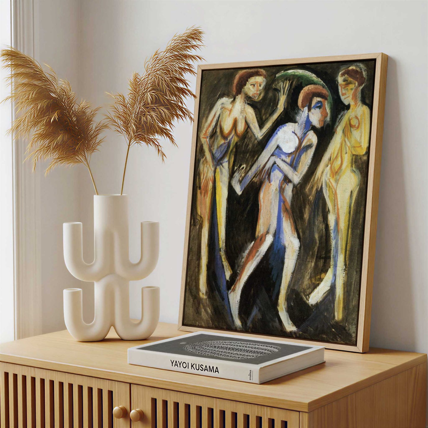 Framed Canvas - Framed canvas in a stylish interior setting