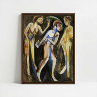 Framed Canvas - Framed canvas in dark wood color frame