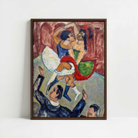 Framed Canvas - Framed canvas in dark wood color frame