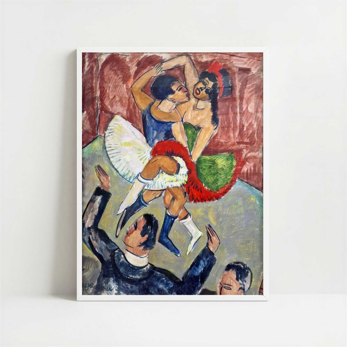 Dancing Scene (1911) by Ernst Ludwig Kirchner – Art Print - Art print in white frame