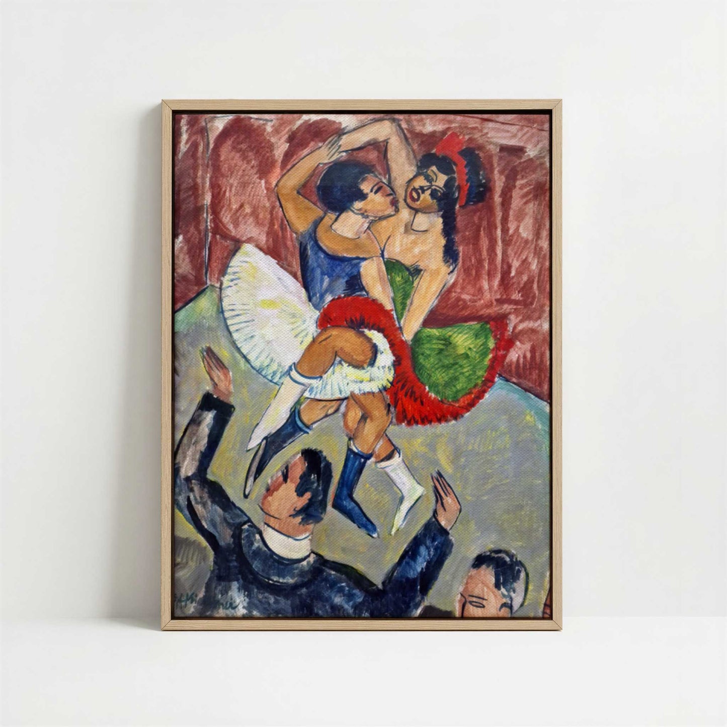 Framed Canvas - Framed canvas in oak color frame
